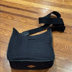 MZ Wallace Black Woven Crossbody Bag